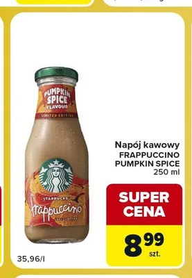 Napój kawowy Frappuccino Pumpkin Spice Starbucks promocja w Carrefour Market