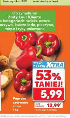 Papryka czerwona promocja w Kaufland