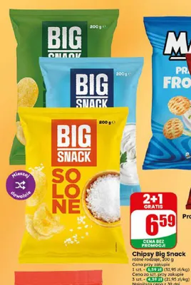 Chipsy Big Snack promocja w Dino