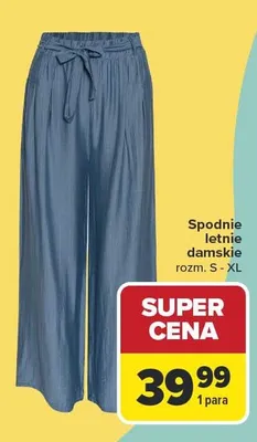 Spodnie letnie damskie rozm. S-XL promocja w Carrefour