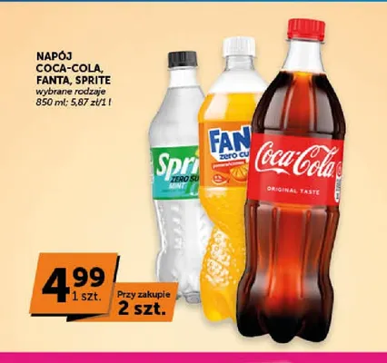Napój gazowany Fanta Zero Cukru promocja w ABC
