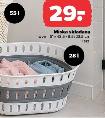 Miska składana 28l 61x43,5x8,5/23,5cm promocja w Netto