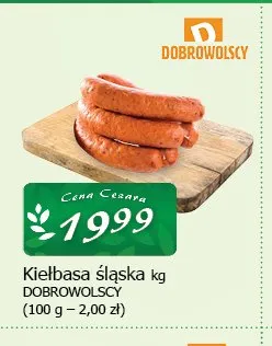 Kiełbasa śląska Dobrowolscy promocja w CEZAR Delikatesy
