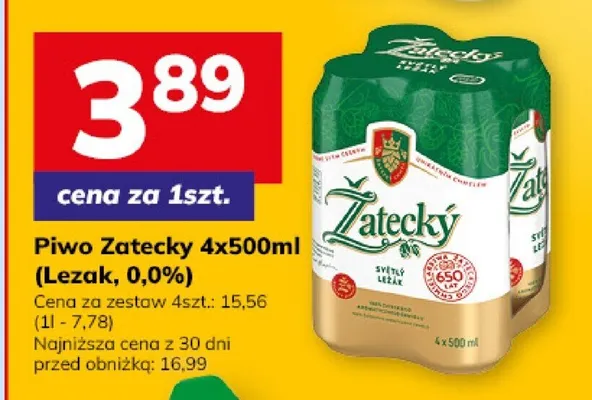 Piwo Żatecky Lezak, 0.0% promocja w Hitpol