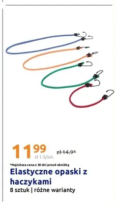 Elastyczne opaski z haczykami 8-pak promocja w Action