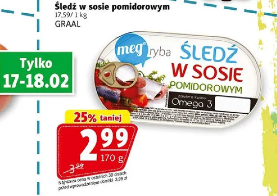 Śledź w sosie pomidorowym promocja w Prim Market