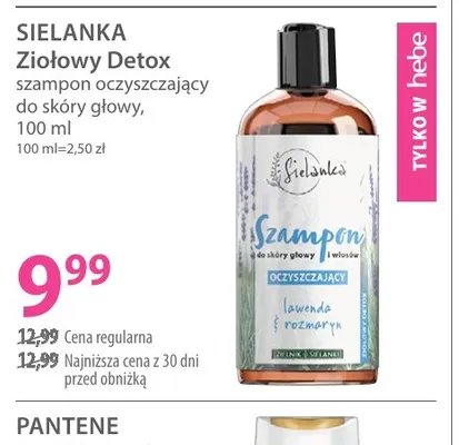 Ziołowy Detox szampon oczyszczający do skóry głowy Sielanka promocja w Hebe