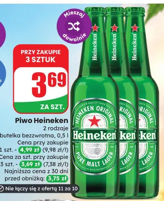 Piwo Heineken promocja w Dino