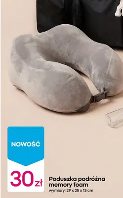 Poduszka podróżna memory foam promocja w Pepco