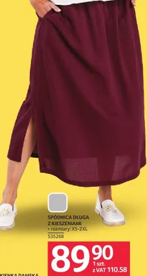 Spódnica długa z kieszeniami rozmiar XS-2XL promocja w Selgros