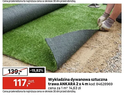 Wykładzina dywanowa sztuczna trawa ANKARA 2x4m promocja w Leroy Merlin