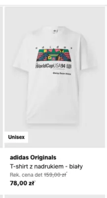 T-shirt z nadrukiem adidas Originals biały promocja w Lounge by Zalando