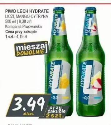 Piwo bezalkoholowe Lech Hydrate liczi promocja w Słoneczko
