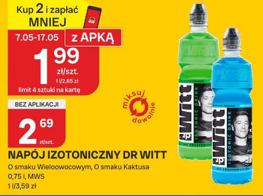 Napój izotoniczny Dr Witt o smaku kaktusa promocja w Chorten