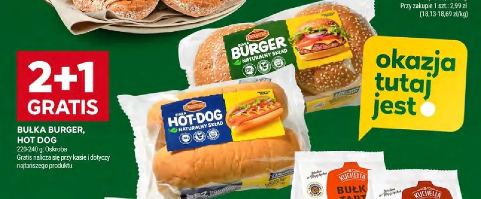 Bułka Burger Oskroba promocja w Stokrotka