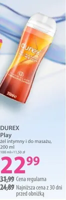 Żel intymny i do masażu Play DUREX promocja w Hebe