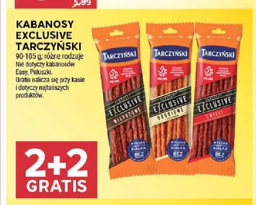 Kabanosy Exclusive chilli Tarczyński promocja w Stokrotka