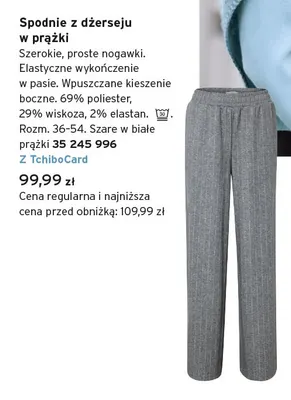 Spodnie z dżerseju w prążki Tchibo promocja w Tchibo