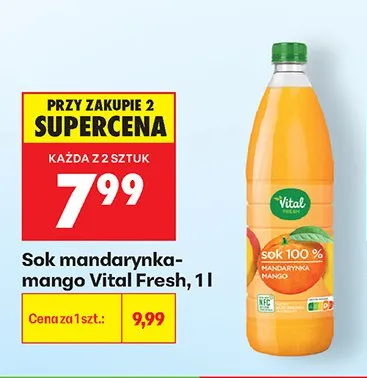 Sok mandarynka-mango Vital Fresh promocja w Biedronka
