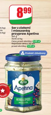 Ser z ziołami i mieszanką przypraw Apetina promocja w Dino