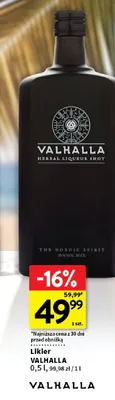 Likier Valhalla Herbal Liqueur Shot promocja w Intermarche