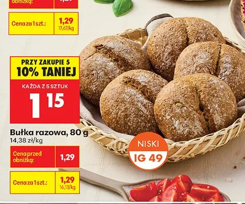 Bułka razowa promocja w Biedronka
