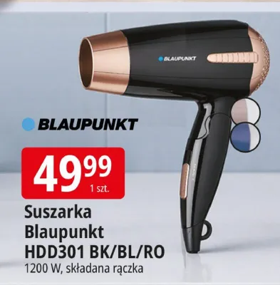 Suszarka Blaupunkt HDD301 BK/BL/RO 1200W promocja w Leclerc