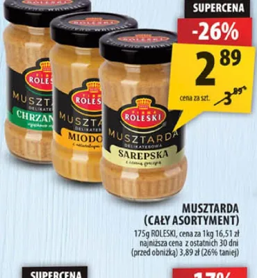 Musztarda miodowa Roleski promocja w Arhelan