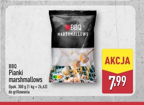 Pianki marshmallows do grillowania BBQ promocja w Aldi