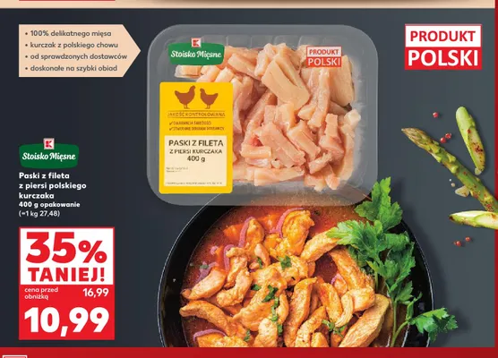 Paski z fileta z piersi kurczaka Stoisko Mięsne promocja w Kaufland