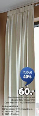 Zasłona AUSTRA promocja w Jysk