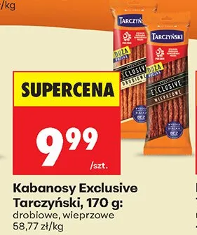 Kabanosy Exclusive wieprzowe promocja w Biedronka