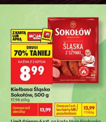 Kiełbasa Śląska Sokołów promocja w Biedronka