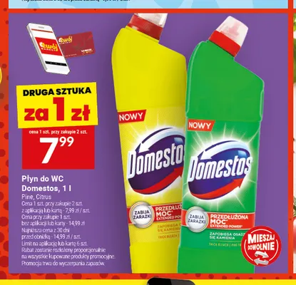 Płyn do WC Domestos Citrus promocja w Twój Market