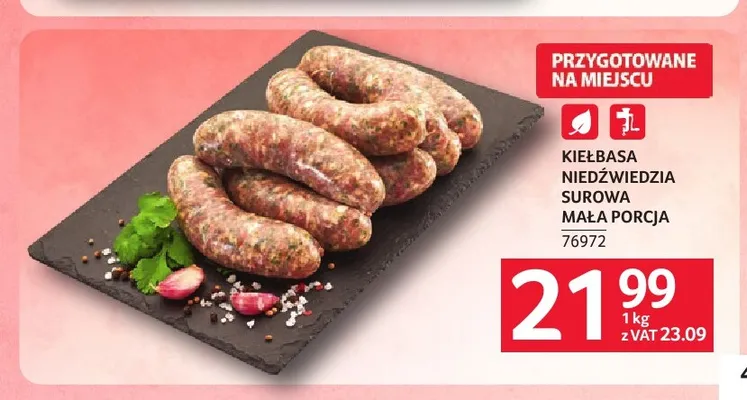 Kiełbasa niedźwiedzia surowa mała porcja promocja w Selgros