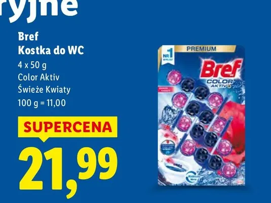 Kostka do WC Premium Color Aktiv Świeże Kwiaty promocja w Lidl
