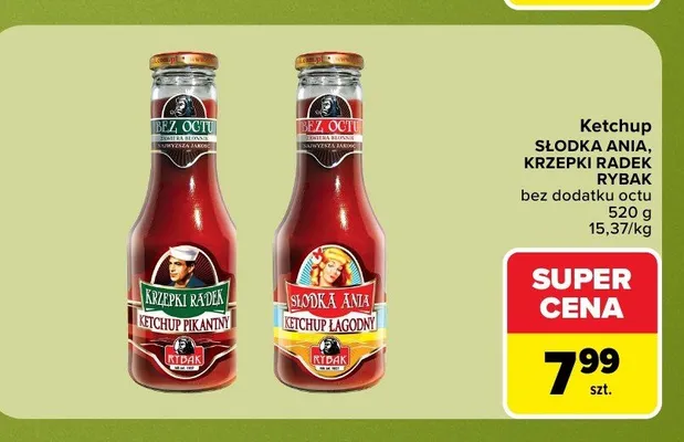 Ketchup pikantny Krzepki Radek Rybak promocja w Carrefour