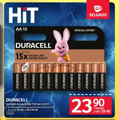 Baterie alkaliczne Duracell promocja w Selgros