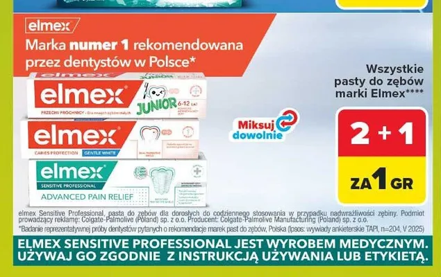 Pasta do zębów Elmex Caries Protection promocja w Carrefour