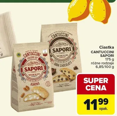 Ciastka Cantuccini Almond Sapori promocja w Carrefour