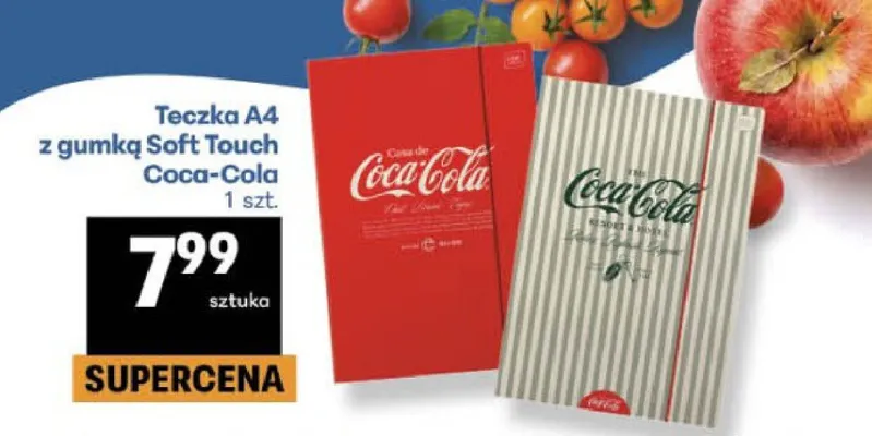 Teczka A4 z gumką Soft Touch Coca-Cola promocja w Delikatesy Centrum
