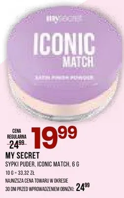 Sypki puder Iconic Match My Secret promocja w Drogerie Natura