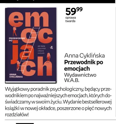 Książka Przewodnik po emocjach Anna Cyklińska oprawa twarda promocja w Empik
