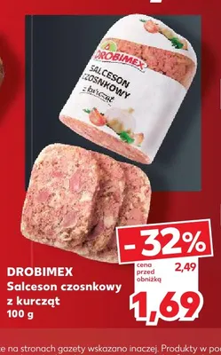 Salceson czosnkowy z kurcząt Drobimex promocja w Kaufland