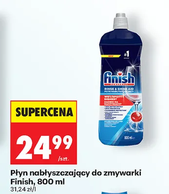 Płyn nabłyszczający do zmywarki Finish promocja w Biedronka