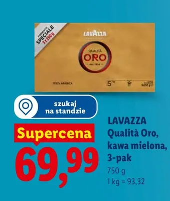 Kawa mielona Lavazza Qualità Oro 3-pak promocja w Lidl