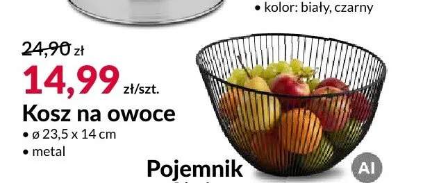 Kosz na owoce promocja w Salony Agata
