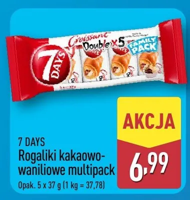 Rogaliki kakaowo-waniliowe 7 Days multipack 5x37g promocja w Aldi