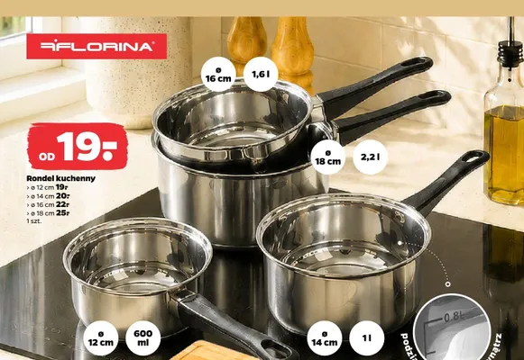 Rondel kuchenny Florina 16 cm 1,6 l promocja w Netto