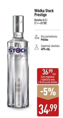 Wódka Stock Prestige promocja w Aldi